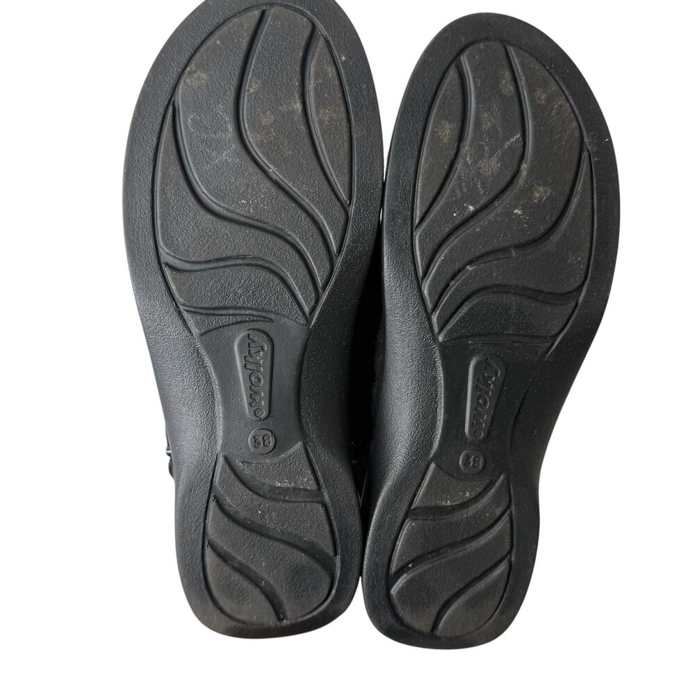 Wolky Nimes Black Circles Leather Comfort Slingback Sandal Women’s EU38/US 7 - Picture 5 of 9